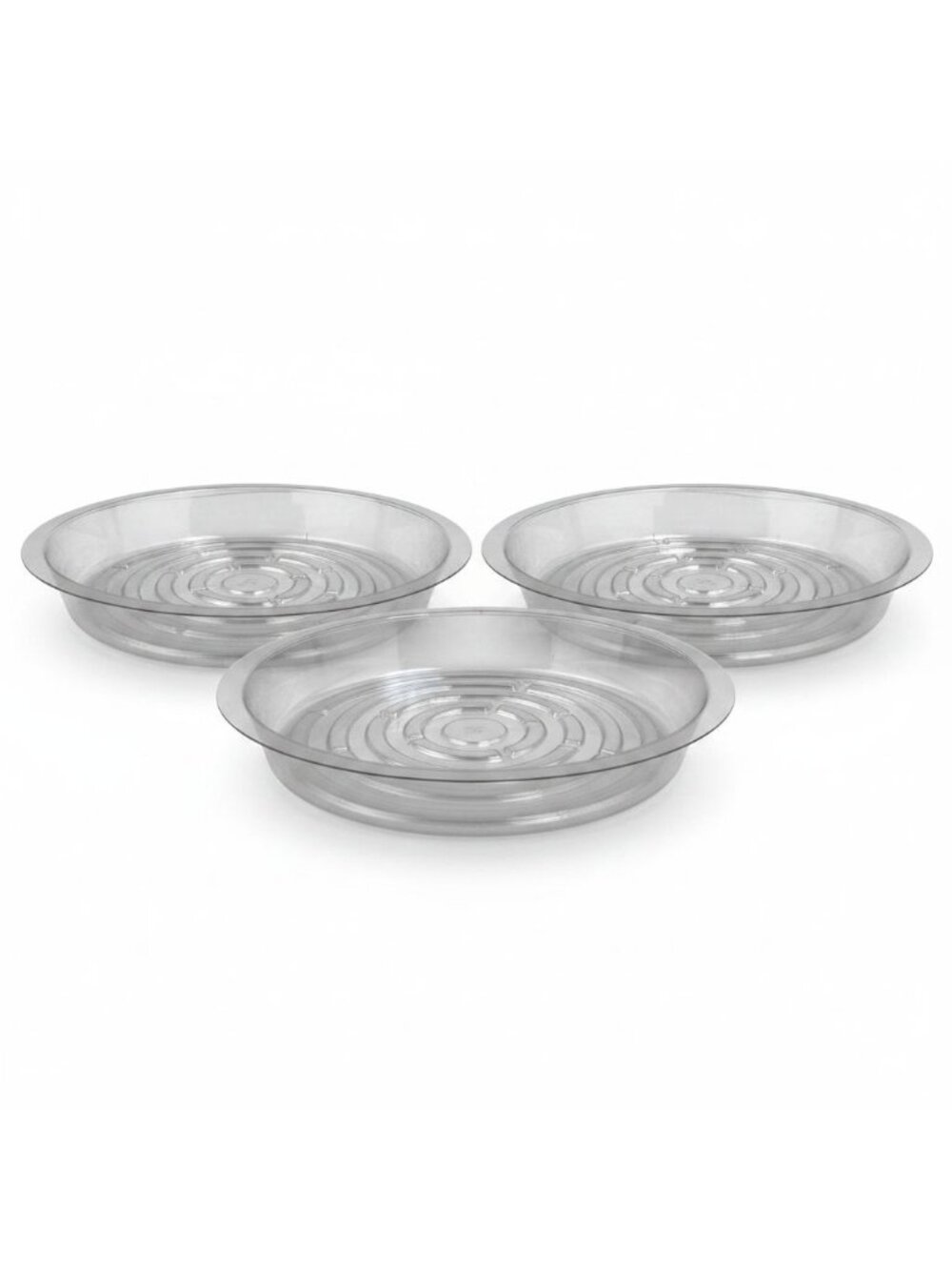 10" Clear Plastic Plant Pot Saucer Drip Drainage Tray Round Indoor Outdoor 3 Pac